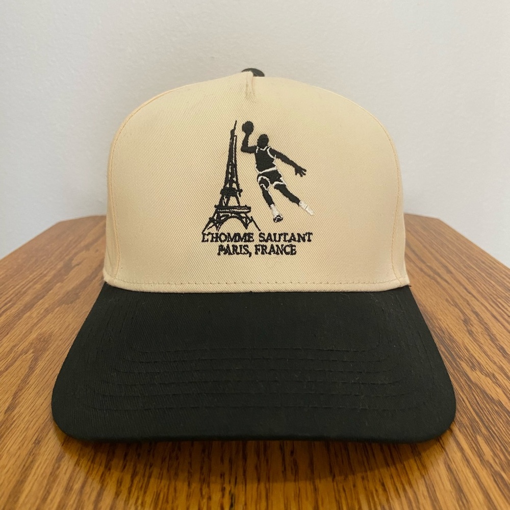 Pirate Worldwide brand hat. Cream white with black brim. Snapback. Barely worn